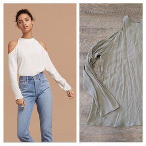WILFRED FREE | Aritzia Mccall Blouse Cold Shoulder Top | Sz. S